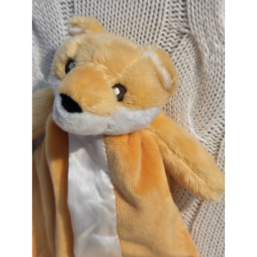 Vermont Teddy Bear Fox Buddy Blanket Lovey Security Blanket Orange Satin VTB - Picture 3 of 14